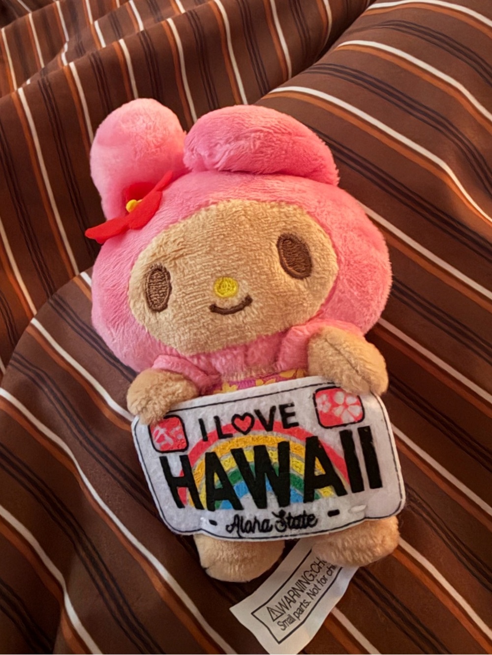 Hawaii Sanrio My Melody 4" Plush w/ Strap - License